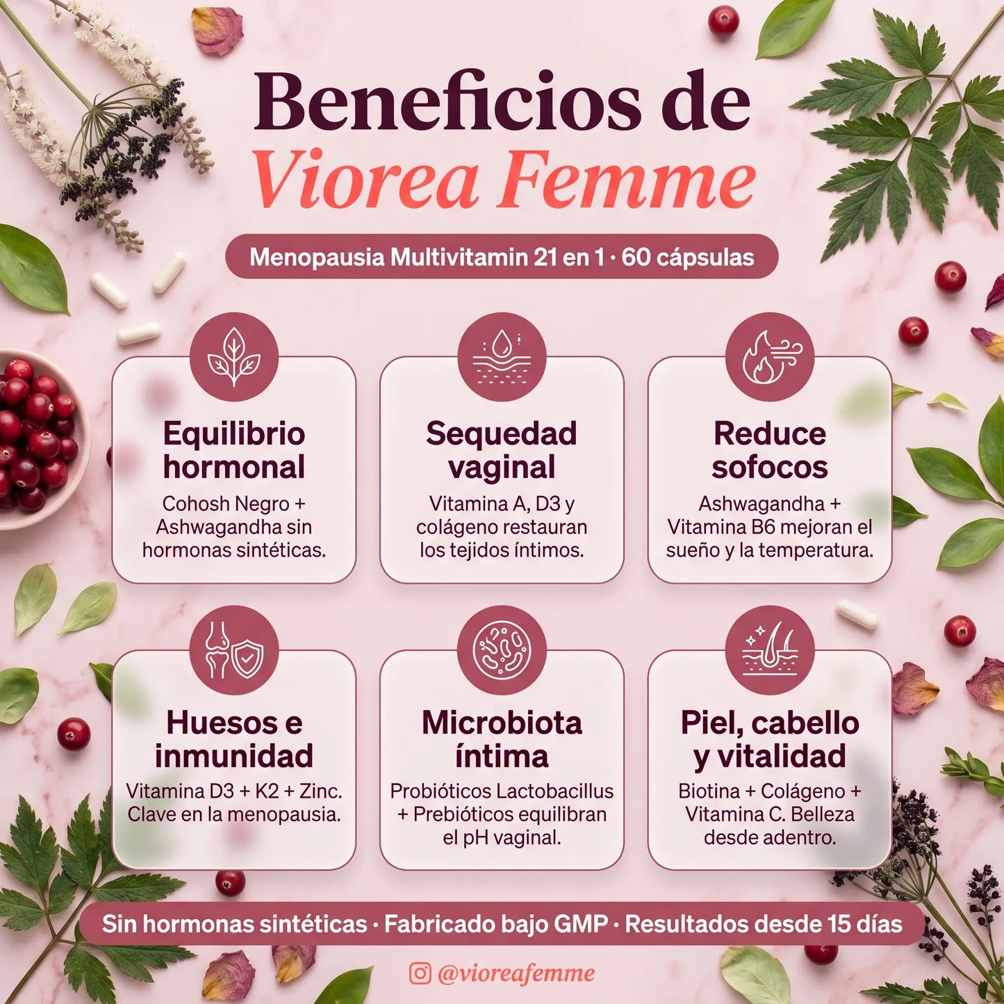 Beneficios Viorea Femme Multivitamin